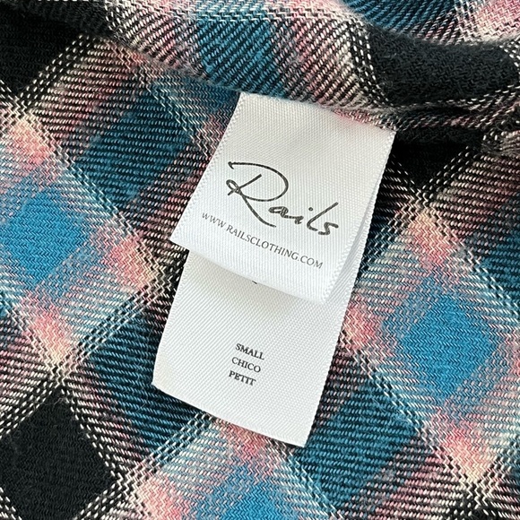 Rails Blue and Black Plaid Button Down Shirt - Picture 13 of 16